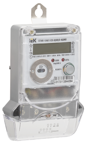 Счетчик электрической энергии однофазный многотарифный STAR 104/1 С3-5(60)Э 4ШИО IEK
