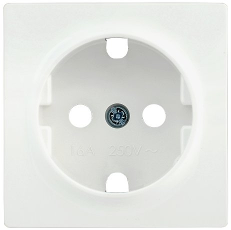 Накладка розетка НР-1-1-ББ с заземляющим контактом BOLERO белый IEK