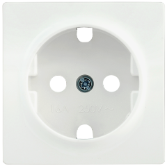 Накладка розетка НР-1-1-ББ с заземляющим контактом BOLERO белый IEK