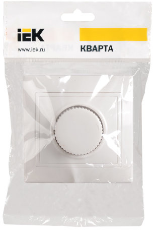 Светорегулятор поворотный ВСР10-1-0-КБ КВАРТА белый IEK