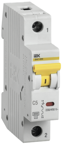 Выключатель автоматический ВА47-60 1Р 5А 6кА С IEK