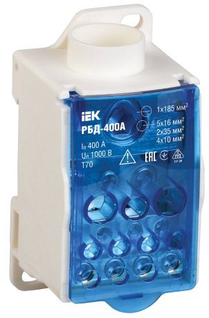 Блок распределительный РБД-400А на DIN-рейку IEK