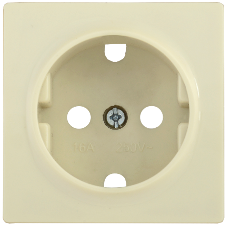 Накладка розетка НР-1-1-БК с заземляющим контактом BOLERO кремовый IEK