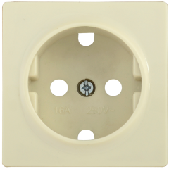 Накладка розетка НР-1-1-БК с заземляющим контактом BOLERO кремовый IEK