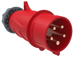 Вилка переносная ССИ-015 16А-6ч/200/346-240/415В 3Р+РЕ+N IP44 MAGNUM IEK