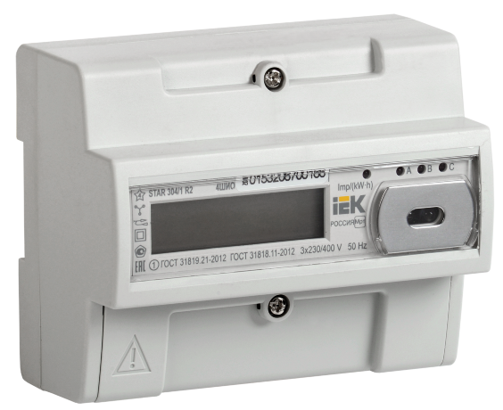 Счетчик электрической энергии трехфазный многотарифный STAR 304/1 R2-5(60)Э 4ШИО IEK