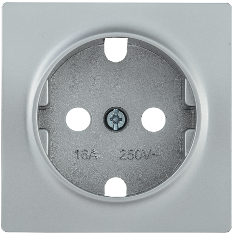 Накладка розетка НР-1-1-БС с заземляющим контактом BOLERO серебряный IEK