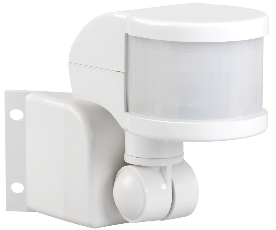 Датчик движения ДД-018В 1100Вт 270град 12м IP44 белый IEK