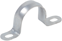 Скоба металлическая двухлапковая d21-22мм (10шт/упак) IEK