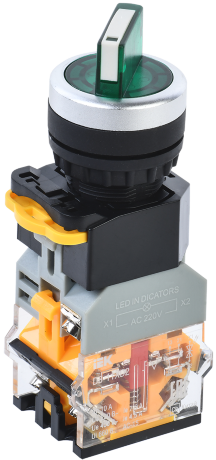 Переключатель D8-11XD2 на 2 положения 1з+1р с подсветкой зеленый IEK