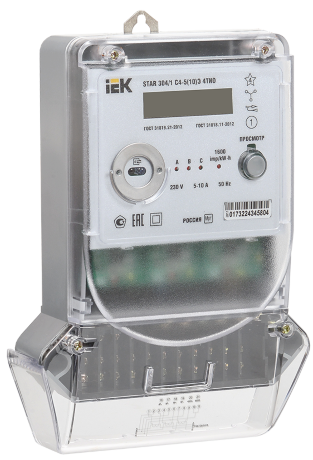 Счетчик электрической энергии трехфазный многотарифный STAR 304/1 С4-5(10)Э 4ТИО IEK