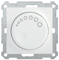 Светорегулятор поворотный с индикацией СС10-1-1-Б 600Вт BOLERO белый IEK