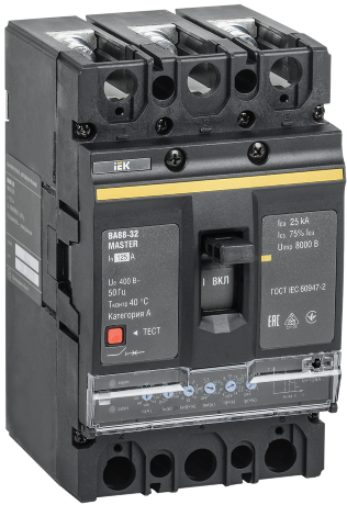 Выключатель автоматический ВА88-32 3Р 125А 35кА MASTER с электронным расцепителем IEK