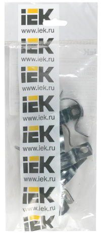 Скоба металлическая двухлапковая d25-26мм (10шт/упак) IEK