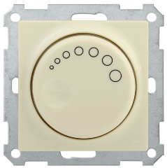 Светорегулятор поворотный с индикацией СС10-1-1-Б 600Вт BOLERO кремовый IEK