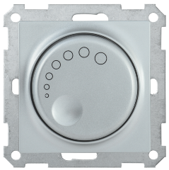 Светорегулятор поворотный с индикацией СС10-1-1-Б 600Вт BOLERO серебряный IEK