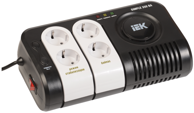 Стабилизатор напряжения переносной SIMPLE 0,35кВА IEK