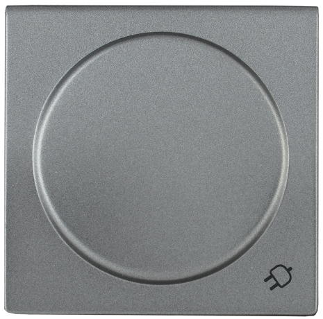 Накладка розетка НР-3-1-БА с заземляющим контактом с крышкой BOLERO антрацит IEK
