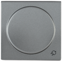 Накладка розетка НР-3-1-БА с заземляющим контактом с крышкой BOLERO антрацит IEK