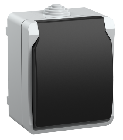 Розетка 1-местная для открытой установки РСб20-3-ФСр с заземляющим контактом ФОРС IP54 IEK