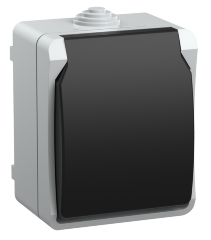 Розетка 1-местная для открытой установки РСб20-3-ФСр с заземляющим контактом ФОРС IP54 IEK