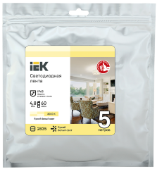 Лента светодиодная 3м LSR-2835WW60-4,8-IP65-12В IEK