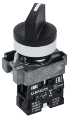 Переключатель LA167-BDF21 на 2 положения 1з черный IEK