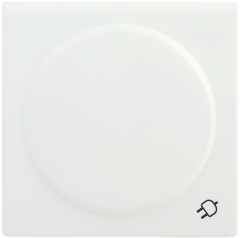 Накладка розетка НР-3-1-ББ с заземляющим контактом с крышкой BOLERO белый IEK