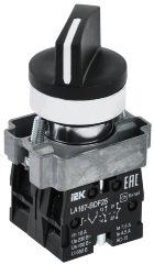 Переключатель LA167-BDF25 на 2 положения 1з+1р черный IEK