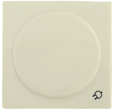 Накладка розетка НР-3-1-БК с заземляющим контактом с крышкой BOLERO кремовый IEK