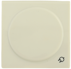 Накладка розетка НР-3-1-БК с заземляющим контактом с крышкой BOLERO кремовый IEK