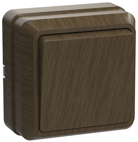 Выключатель 1-клавишный для открытой установки ВС20-1-0-ОД 10А ОКТАВА дуб IEK