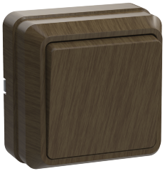 Выключатель 1-клавишный для открытой установки ВС20-1-0-ОД 10А ОКТАВА дуб IEK