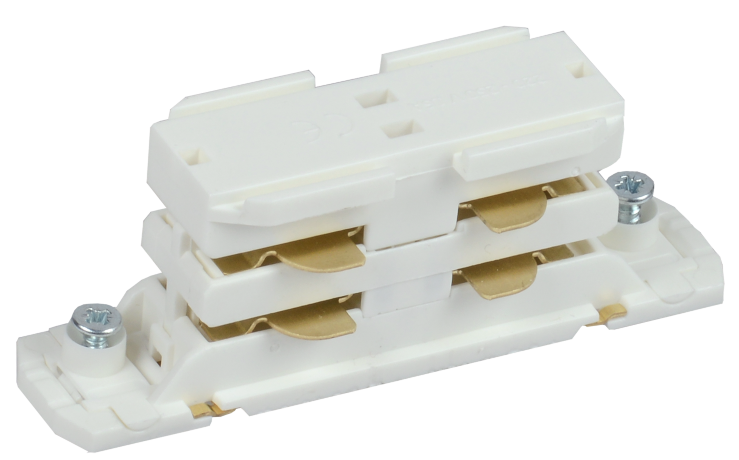 Соединитель прямой внутренний (соединение 2х осветительных шинопроводов в прямую линию) белый IEK