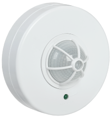 Датчик движения ДД-024В 1100Вт 180-360град 6м IP33 белый IEK