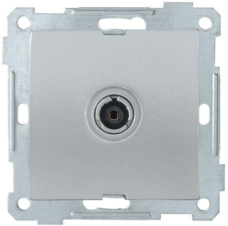 Розетка 1-местная телевизионная оконечная РТВ11-0-Б BOLERO серебряный IEK