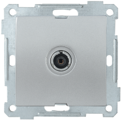 Розетка 1-местная телевизионная оконечная РТВ11-0-Б BOLERO серебряный IEK