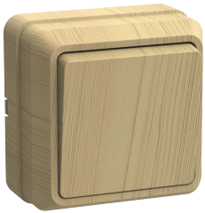 Выключатель 1-клавишный для открытой установки ВС20-1-0-ОС 10А ОКТАВА сосна IEK