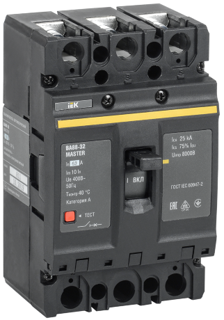 Выключатель автоматический ВА88-32 3Р 63А 25кА MASTER IEK