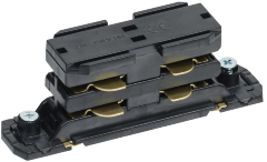 Соединитель прямой внутренний (соединение 2х осветительных шинопроводов в прямую линию) черный IEK