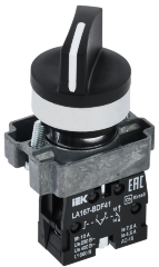 Переключатель LA167-BDF41 на 2 положения 1з черный IEK