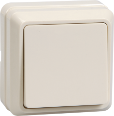 Выключатель 1-клавишный для открытой установки ВС20-1-0-ОКм 10А ОКТАВА кремовый IEK