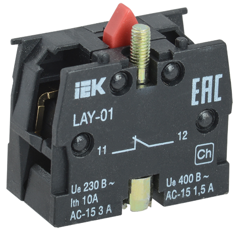 Контактный блок 1р для серии LAY5 IEK