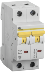 Выключатель автоматический ВА47-60M 2Р 32А 6кА С IEK