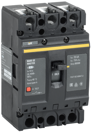 Выключатель автоматический ВА88-32 3Р 80А 25кА MASTER IEK
