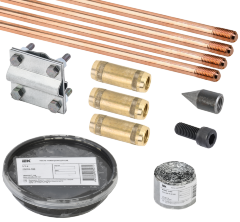 Комплект заземления 6/14 омедненная сталь IEK