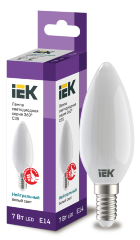 Лампа светодиодная C35 свеча матовая 7Вт 230В 4000К E14 серия 360° IEK