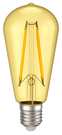 Лампа светодиодная ST64 ретро золото 8Вт 230В 2700К E27 серия 360° IEK