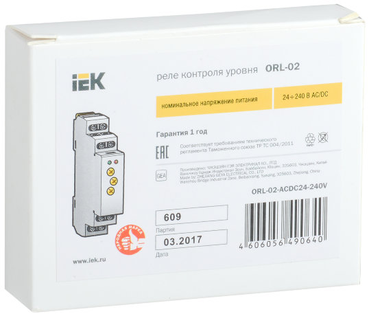 Реле контроля уровня ORL-02 24-240В AC/DC IEK