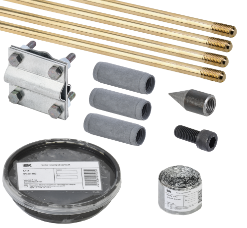 Комплект заземления 6/16 латунь IEK